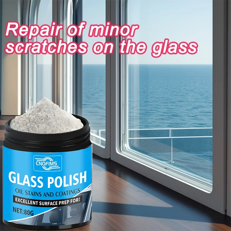 80g general purpose glass polishing powder, repairs minor scratches on glass, improves glass transparency, suitable for home and