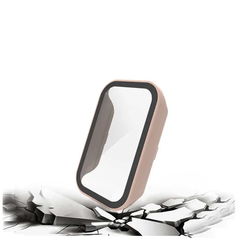 PC Hard Edge Shell Glass Screen Protector Case For Amazfit Band 7 Smartband Protective Film Full Cover Smart Band7 Accessories