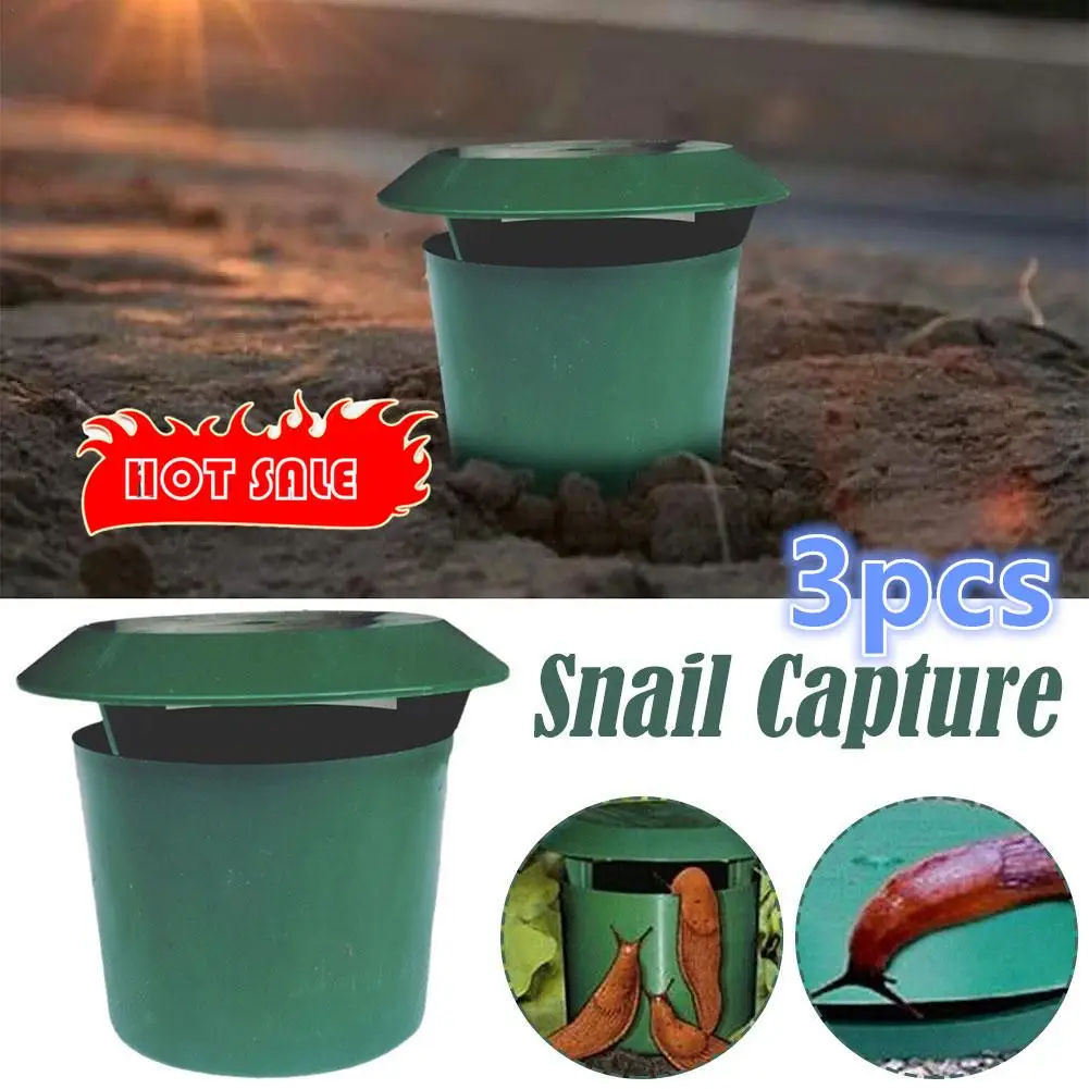 

3pcs Garden Farm Protector Slug House Reject Animal Pest Repeller Snail Trap Catcher Gintrap Tools Snail Cage Eco-friendly