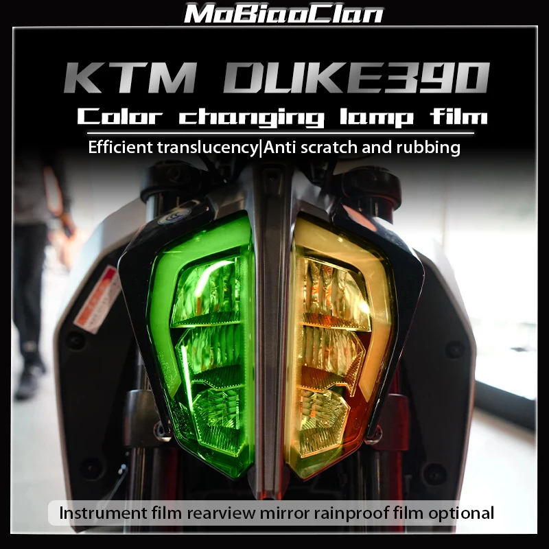 For KTM DUKE 390 Motorcycle Headlight Instrument Film Transparent Protection Film Modification Accessories