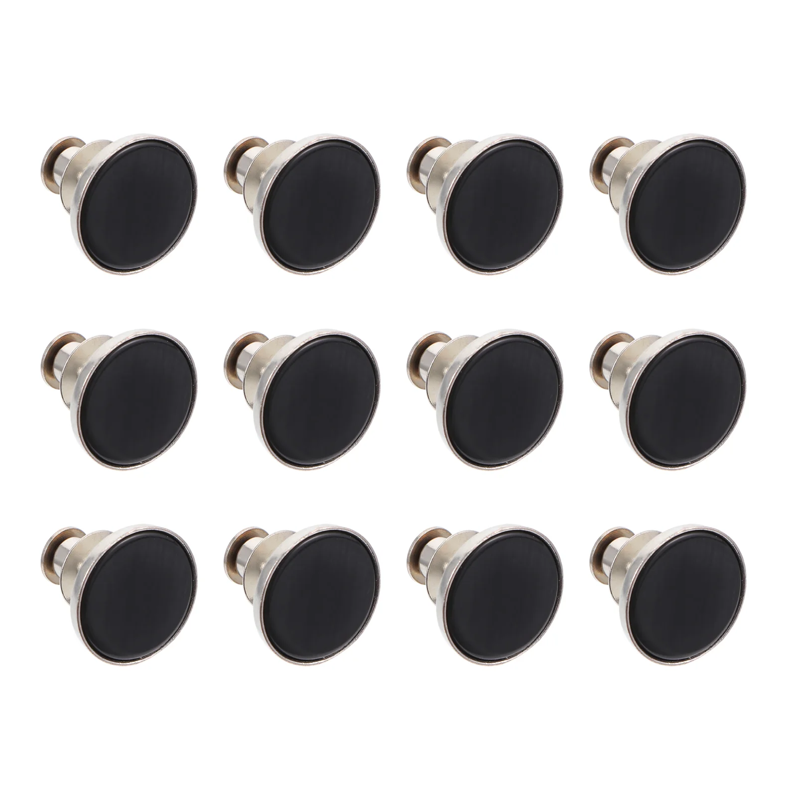 12 Pcs Nail-free Buttons Extended Buckles Pants Baggy Thumbtack Detachable Jean Pins Alloy Instant Jeans