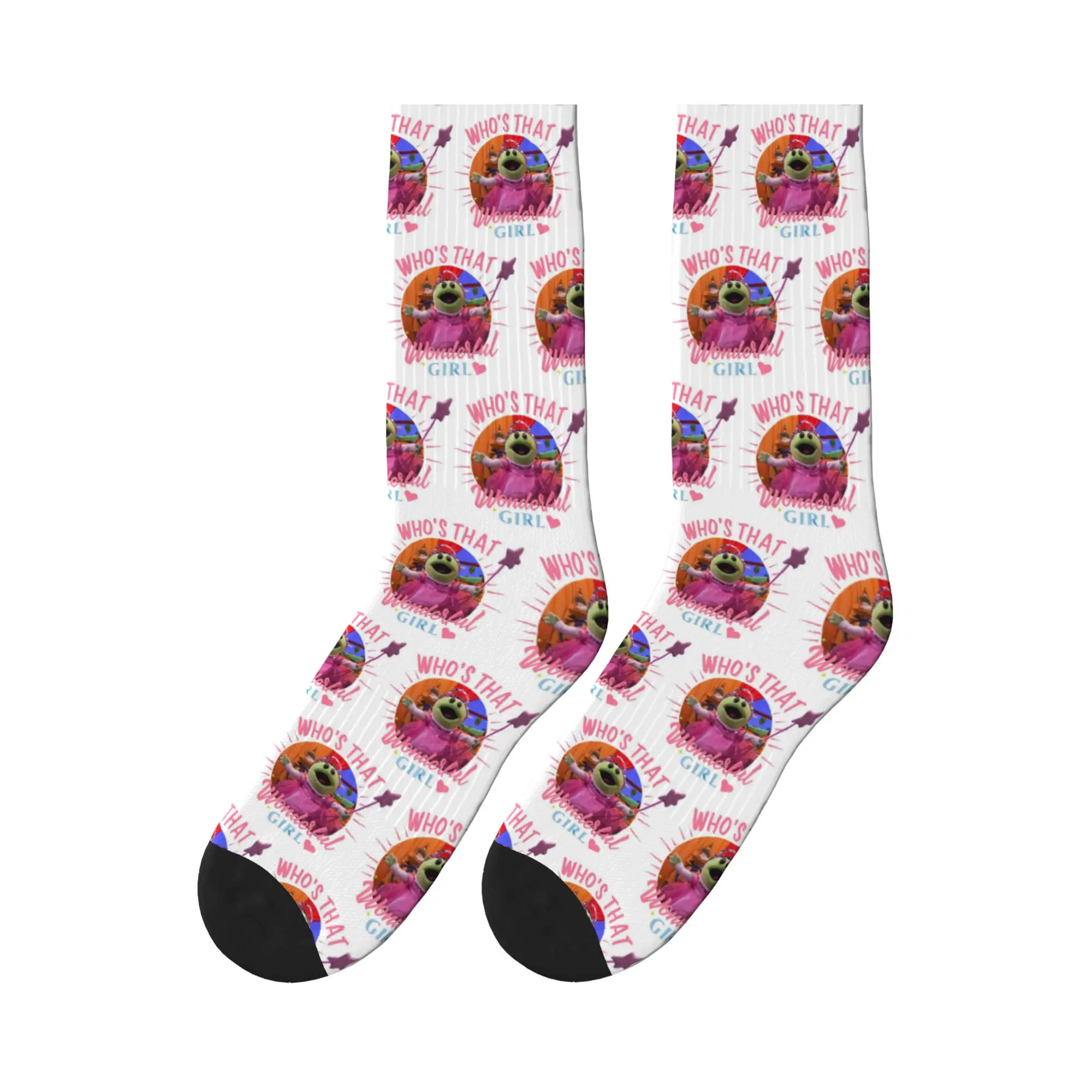 Nanalan Who's That Wonderful Girl Sports Socks High Quality Stockings All Season Long Socks for Unisex Birthday Present