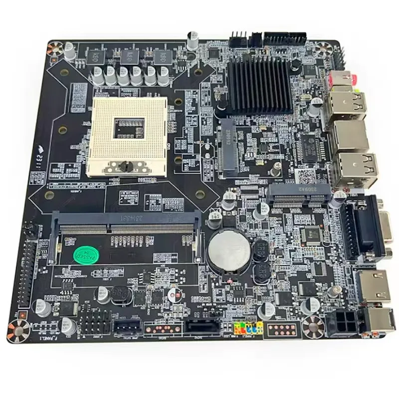 New ITX Industrial Control Main Board HM65 Single Memory Slot DDR3PGA988 Second and Third Generation CPU All-in-one Main Board