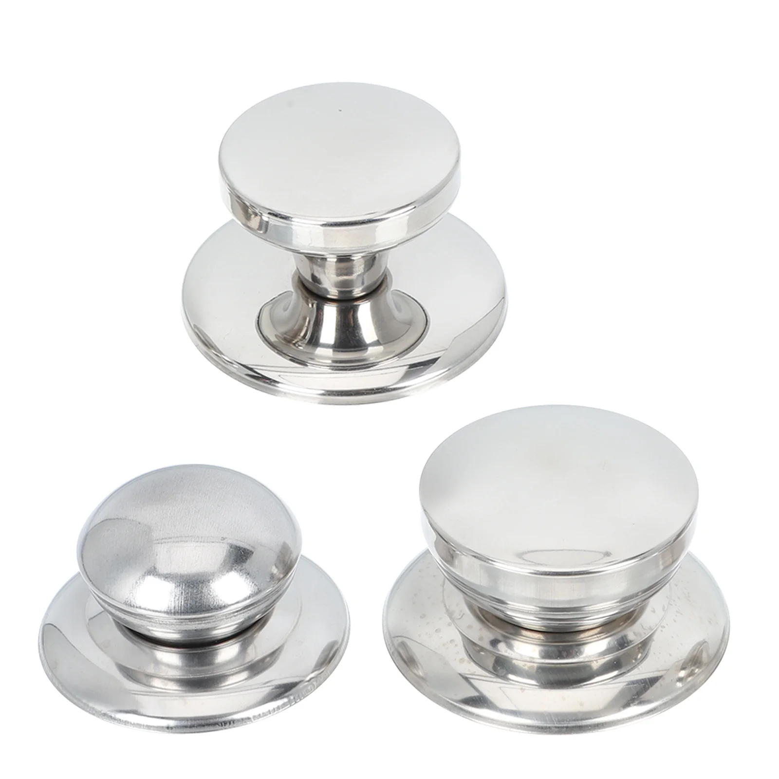 

3pcs Pot Lid Knobs Sturdy Pan Cover Handle Heat Resistant Kitchen Gadgets For Universal Pot Lid Handles Stainless Steel Grip