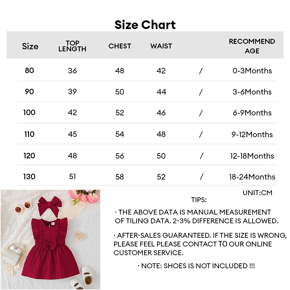 فستان صيفي لـ 0-24 شهرًا لحديثي الولادة والرضع فستان الأميرة المريح للفتيات مع قوس الرأس لعيد الميلاد 2 قطعة فستان الحفلات