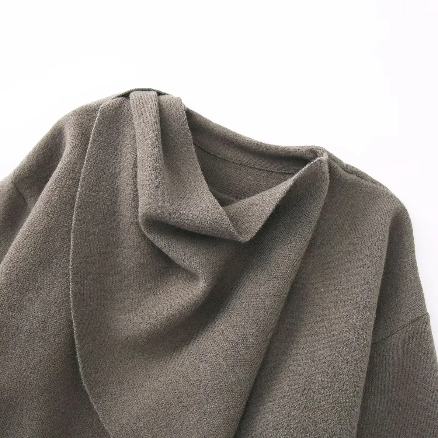 معطف قصير محبوك مع وشاح - ملابس خارجية نسائية أنيقة غير رسمية |   ZA بيع سريع