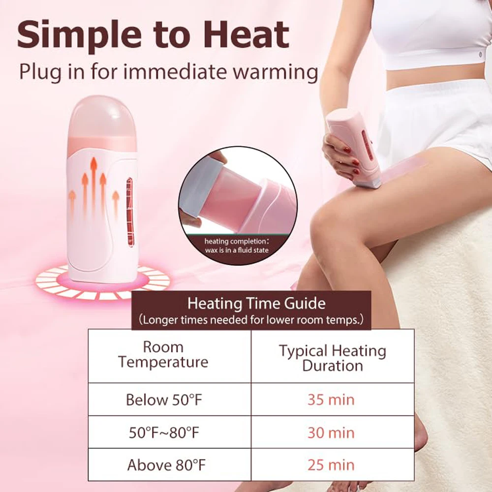 للجنسين لفة على كريم شمع مزيل الشعر الأسطوانة الشمع سخان الصبح الساخن خرطوشة دفئا المعدات أداة الصبح عدة