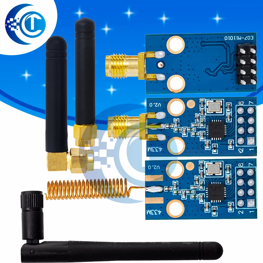 1 SZT. Moduł bezprzewodowy CC1101 z anteną SMA, moduł nadawczo-odbiorczy bezprzewodowy dla Arduino 315/433/868/915MHZ