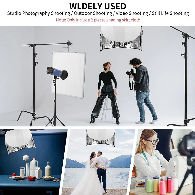 Selens Photography Softbox Quick Install Ball Lantern Softbox 50/65/80cm For Photo Studio Kits Shooting Photography Accessory