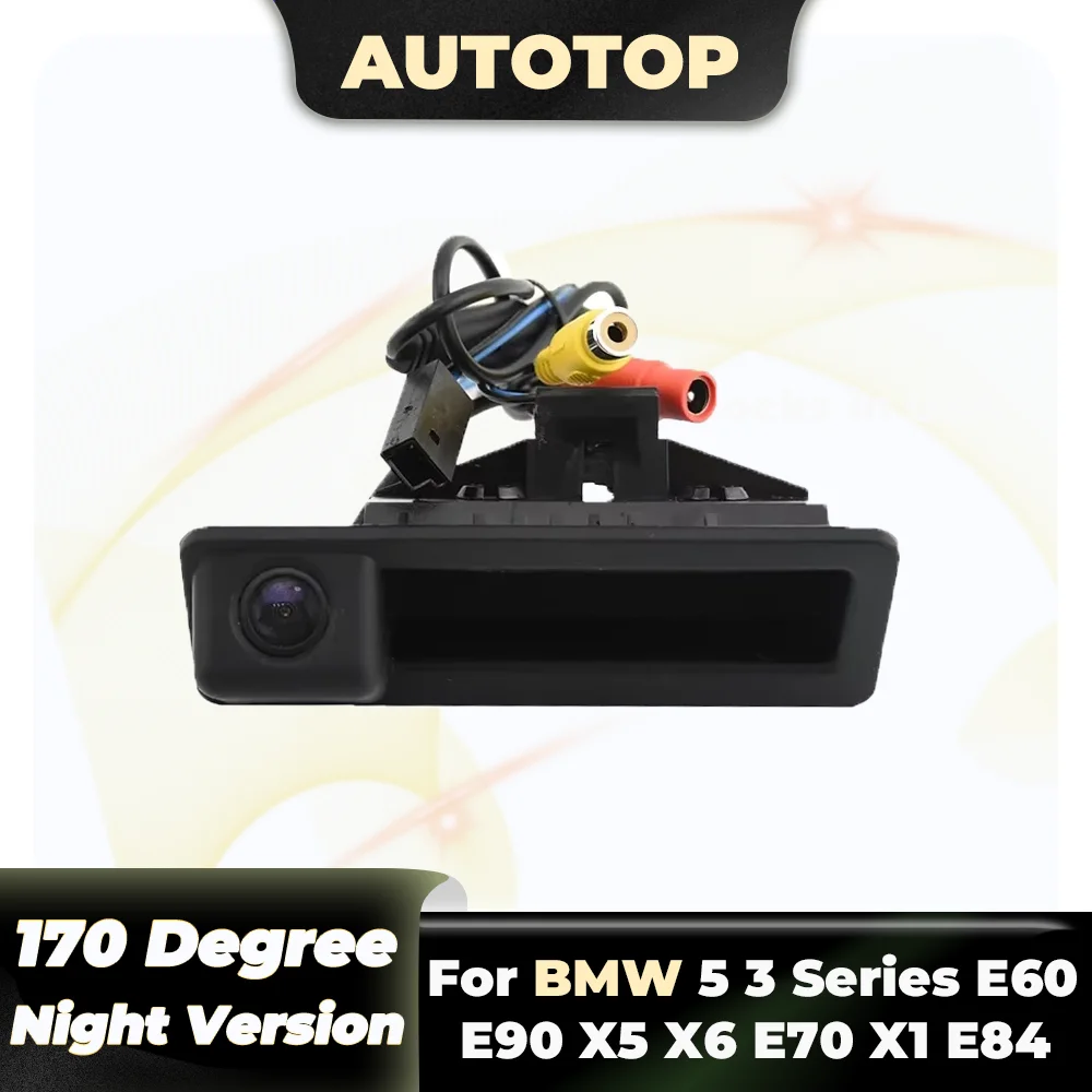 

Автомобильная камера заднего вида для BMW 5 3 серии E60 E90 E61 E91 E92 E93 X1 E84 X5 X6 E70 с парковочной линией, резервная ручка багажника, водонепроницаемая