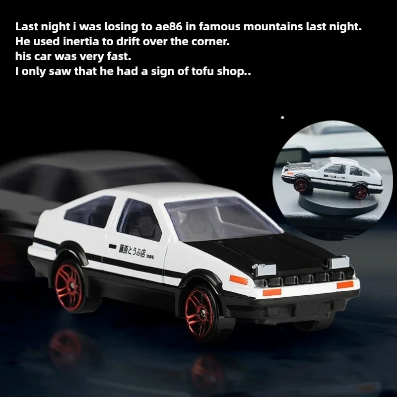 Anime figures Initial D Toyota AE86 Alloy Car Models Toys Metal Diecast Exquisite Workmanship Toys Kids Gifts Fujiwara Tofu