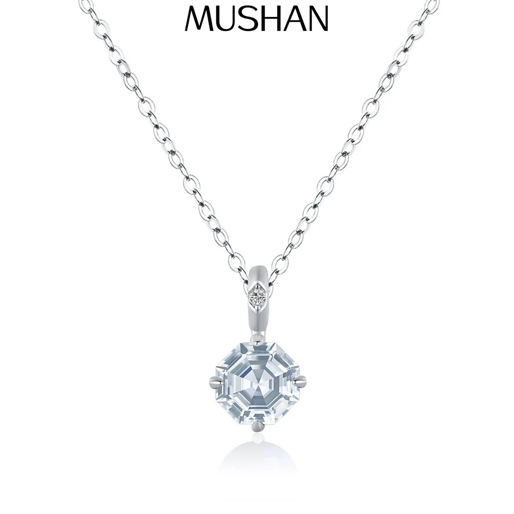 MuShan Jewelry 925 Sterling Silver Necklace Pendant Chain HCD Gemstones Gift Her Statement Jewelry Women Necklaces Jewelry