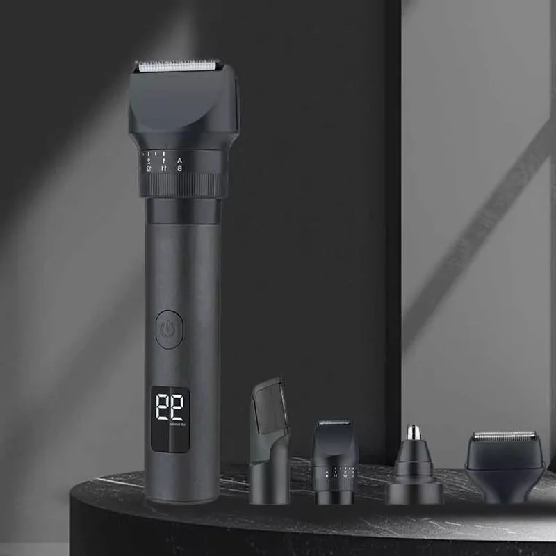 

Мужской многофункциональный набор для ухода Youpin 5-в-1, водонепроницаемая машинка для стрижки волос IPX6, триммер для носа, бритва высокой мощности JK-881