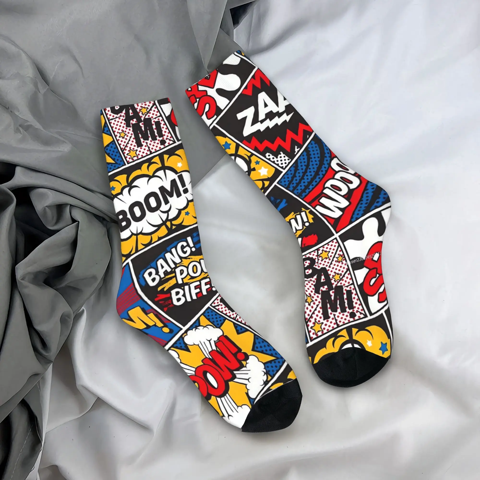 

Couple Socks American Comic-Style Pop Art Stockings Anti Skid Warm Soft Socks Spring Leisure Design Running Socks
