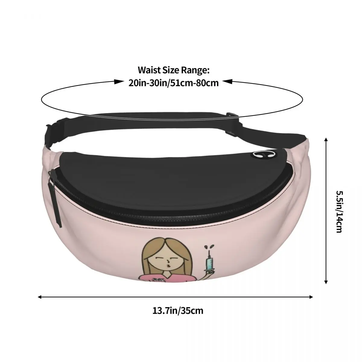 Custom Enfermera En Apuros Doctor Nurse Medical Fanny Pack for Men Women Cool Crossbody Waist Bag Traveling Phone Money Pouch