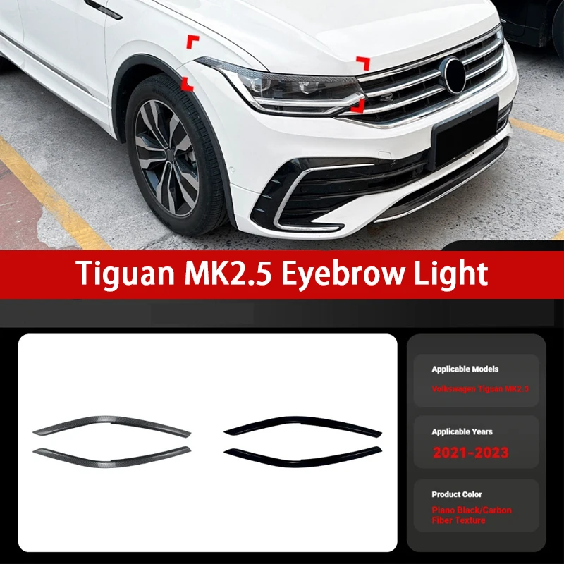 Applicable to 2021-2023 Volkswagen Tiguan Tiguan MK2.5 headlight headlight eyebrow sticker cross-border modification