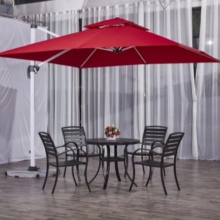 10ft Waterdichte Aluminium Parasol Leverancier China Paraplu Tuin China Patio Parasols Fabrikant Parasol Met Basis