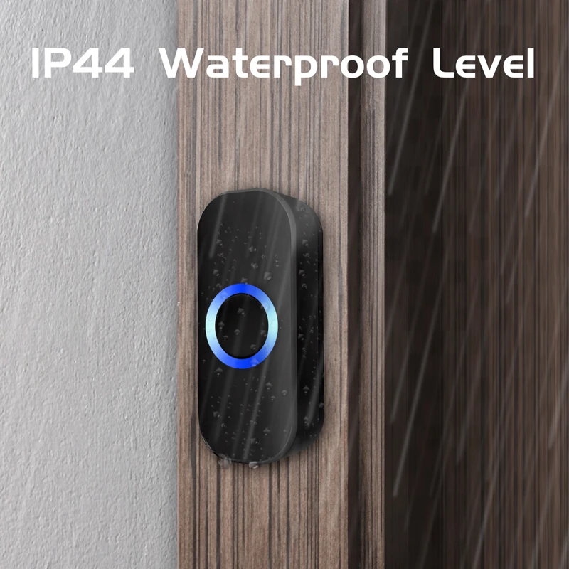 Jeatone-Wireless Smart Door Bell, Controle Remoto, Impermeável, Alarme, Home Chime, Longa Distância, 38 Músicas, 433MHz, 200m