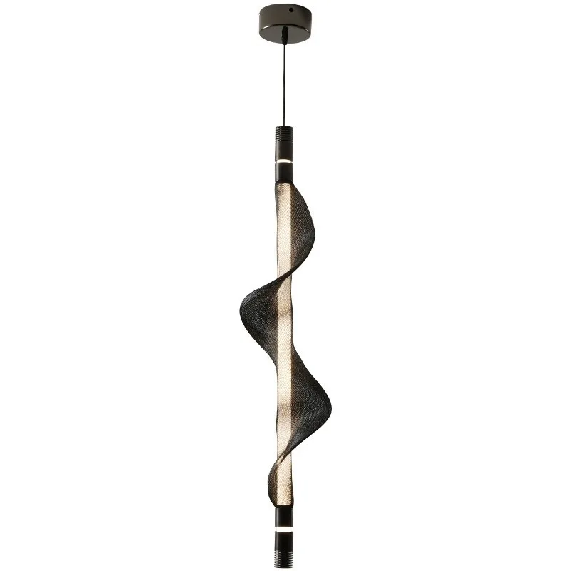 

Nordic postmodern light luxury long restaurant bar lamp office desk mesh chandelier