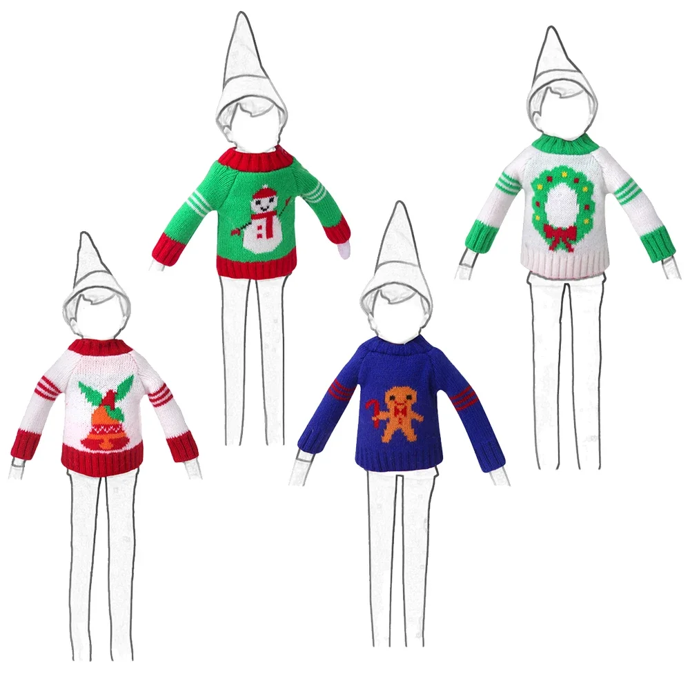 

Creative Christmas Doll Winter Snowman Sweater for 30cm Doll Elf Prop Gift Clothing Christmas Accessories