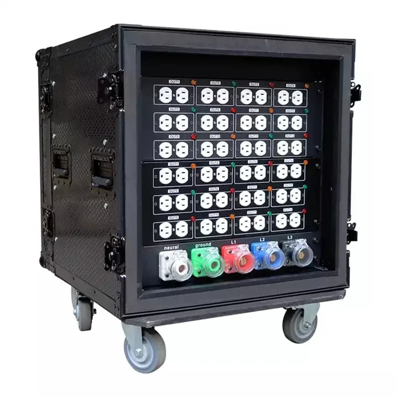 

Stage Equipment 24 Road 48 15A Am.erican Plugs Waterproof Output Power Distributor