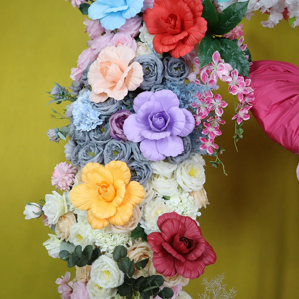 20CM Giant PE Foam Rose Simulation Flowers Wedding Stage Layout Backdrop Decoration Garden Party Supply Props Decor Fake Flowers