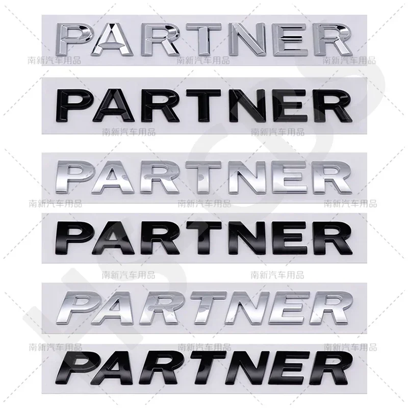 

ABS 3D Partner Letter Emblem Car Rear Trunk Emblem Sticker Partner Logo Decor Body Car Styling Accessories