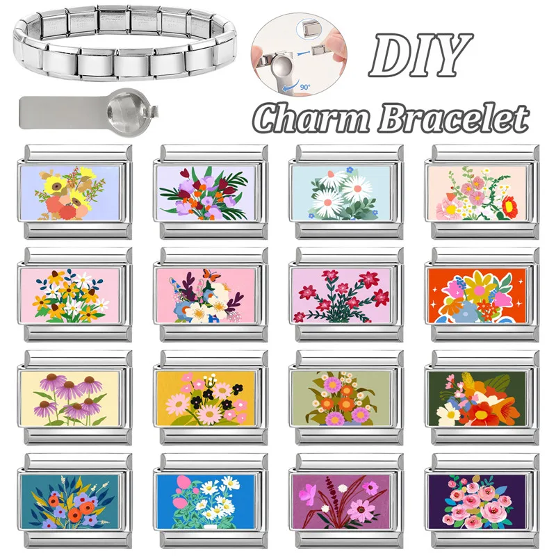 جديد جميل الحيوانات الأليفة القطط والكلاب وصلات سحرية إيطالية تناسب 9 مللي متر سوار الفولاذ المقاوم للصدأ النساء الرجال DIY بها بنفسك صنع المجوهرات