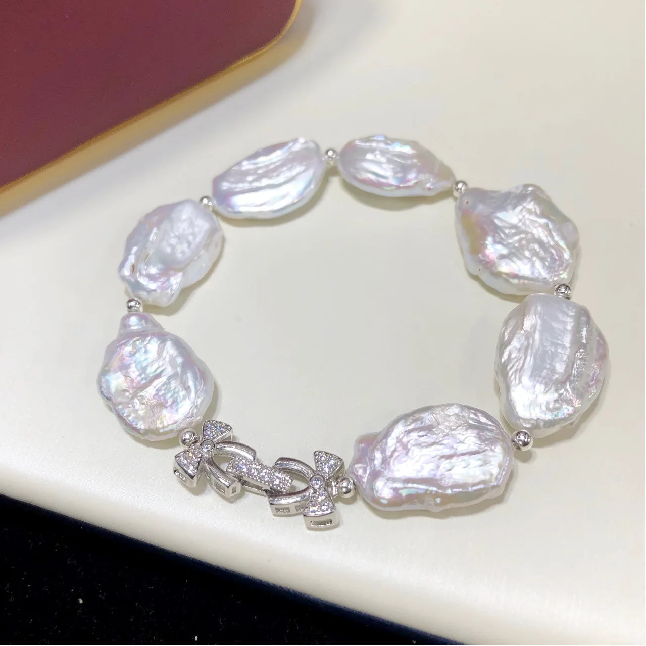 

Baroque Pearl Bracelet White Irregular Shape Women Fashion Accessories Banquet Party Exquisite Jewelry 072207