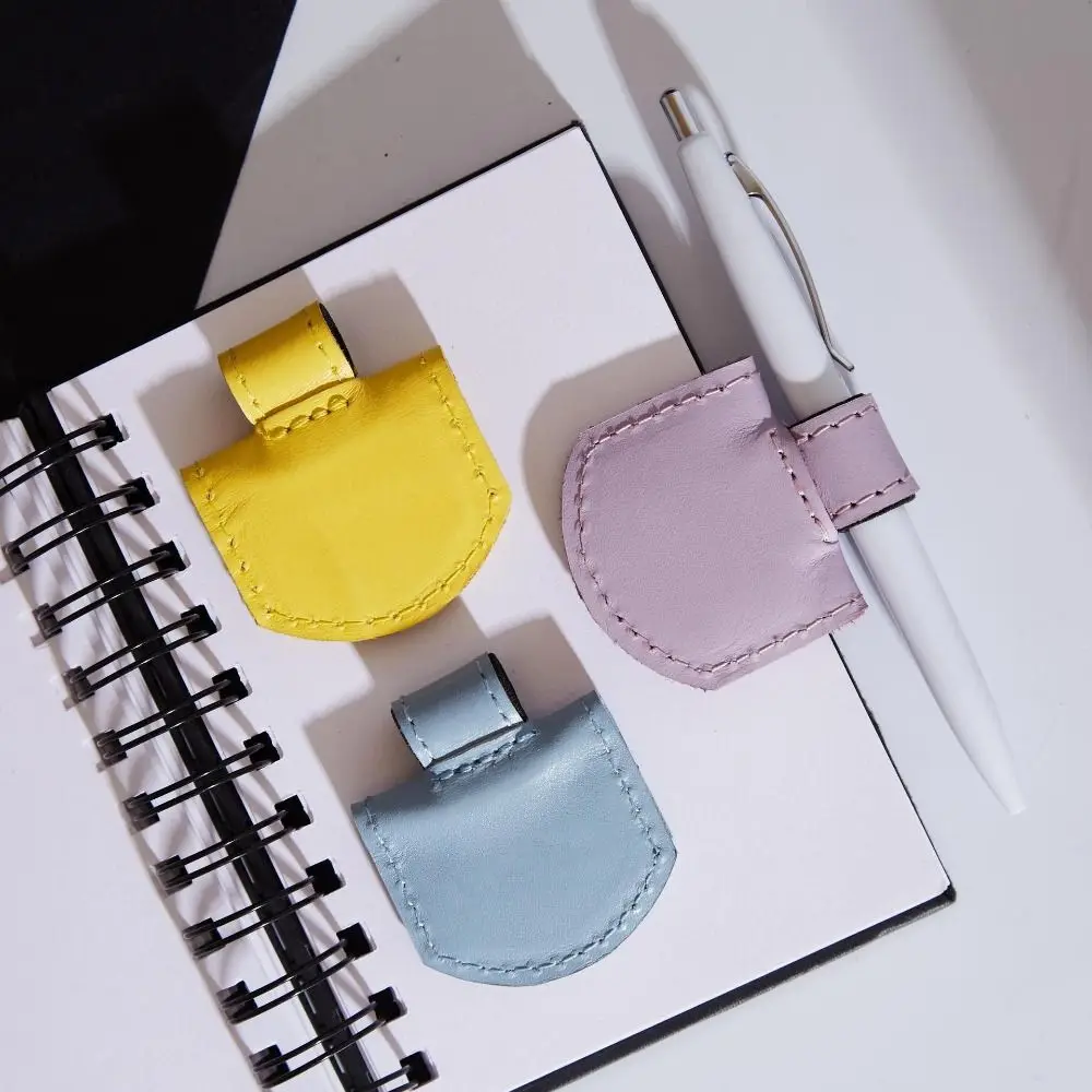 New Magnetic Pen Loop Holder Solid Color Anti-lost Pen Clip Multi-functional Pencil Holder Stationery Supplies