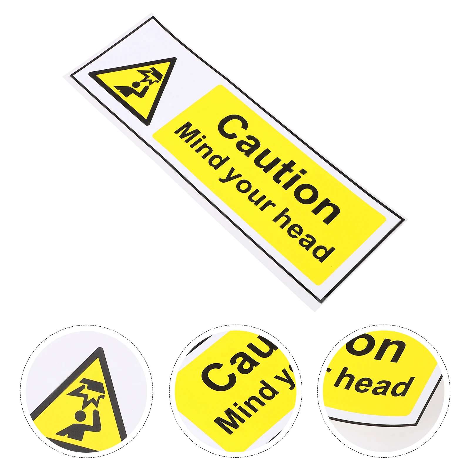 Watch Your Head Warning Sign Adhesive Durable PVC Caution Decal for Workplace Factory Equipment Safety Warning Sticker