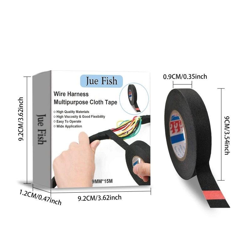 전선용 자체 접착 천 테이프 절연 테이프 와이어 수리 랩