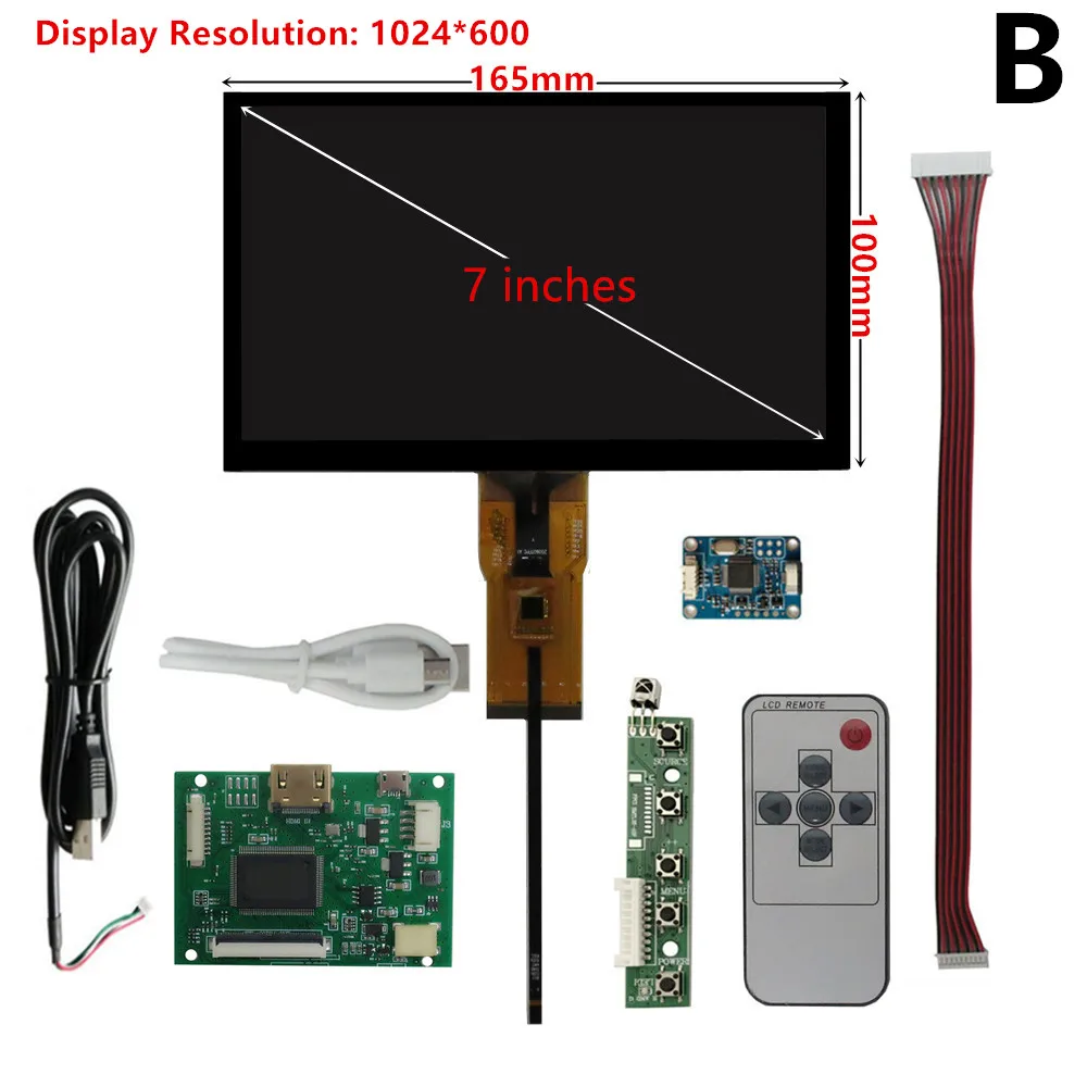 Imagem -03 - Monitor Lcd Driver Control Board Digitador Compatível com Hdmi Touchscreen para Raspberry pi Tft 6.5 10.1