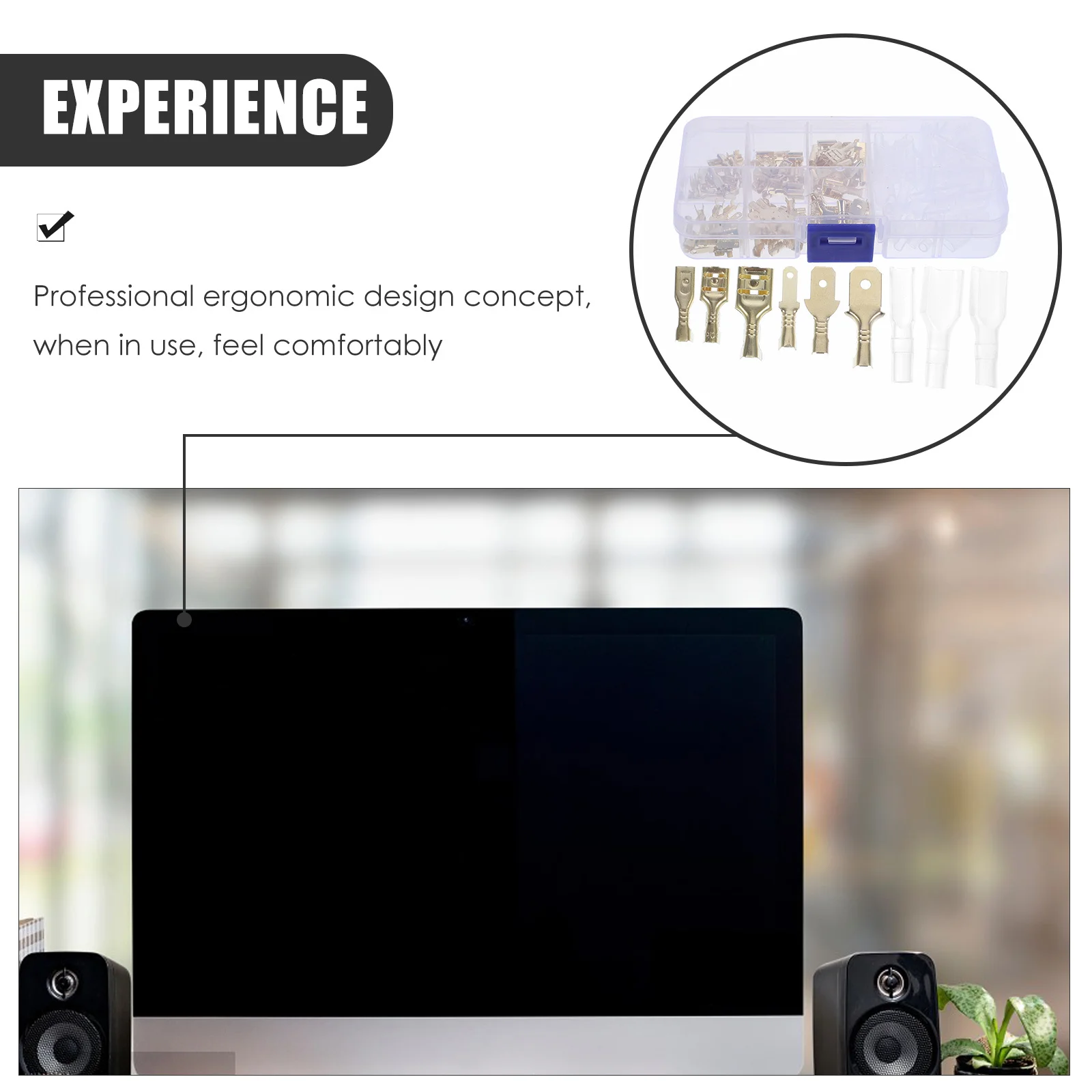 

1Set Electrical Insulated Crimp Connectors Spade Connector Assortment for Computer Automation Devices Easy Install Male Female