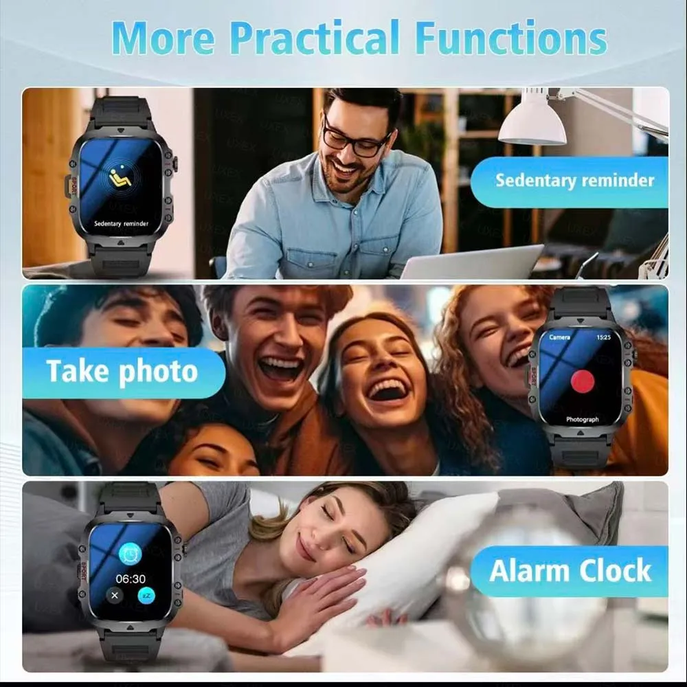 2026 ساعة ذكية جديدة LED ضوء اتصال لاسلكي وسائط رياضية متعددة تنبيهات رسالة الاتصال خلفية مخصصة متوافقة مع iOS Android