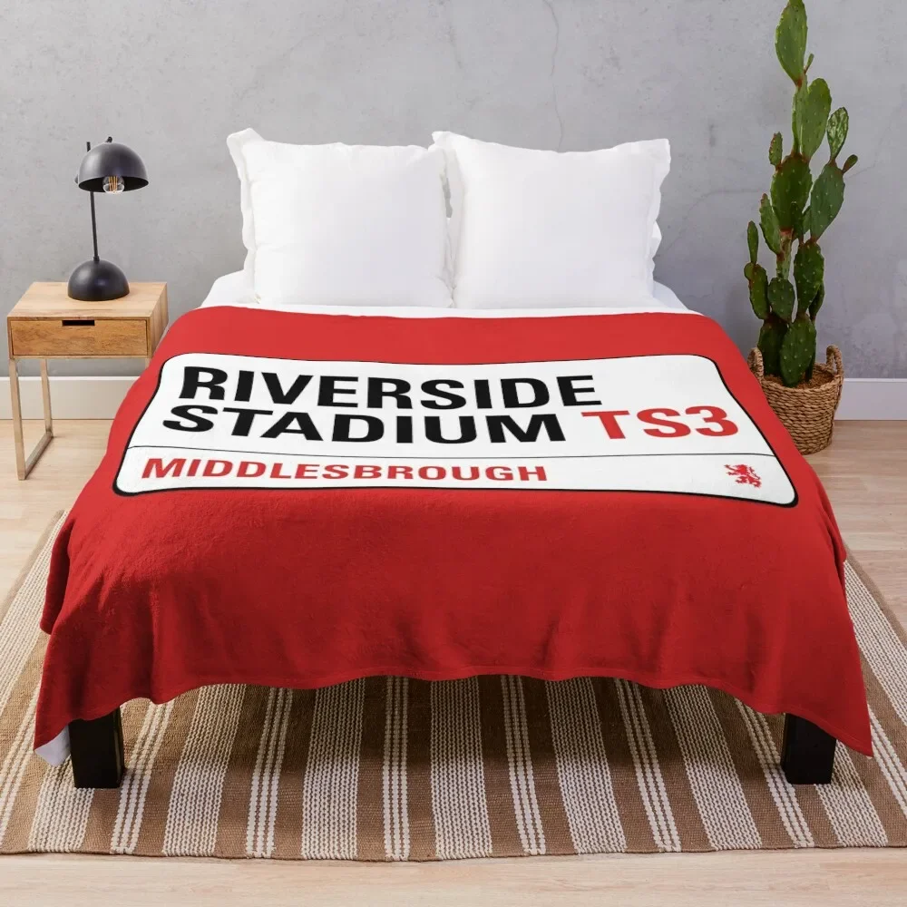 

Riverside Stadium Middlesbrough Throw Blanket Warm Comfortable Blanket Gift for Parents Friends