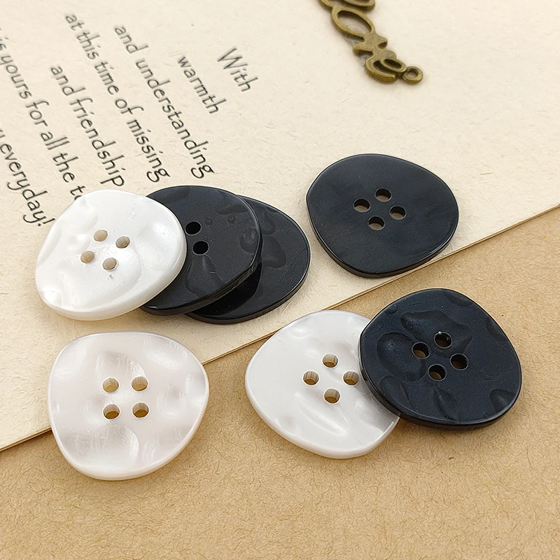 Why These 20-Piece Black and White Unique Design Resin Buttons Are My Go-To Choice for Custom Apparel Projects