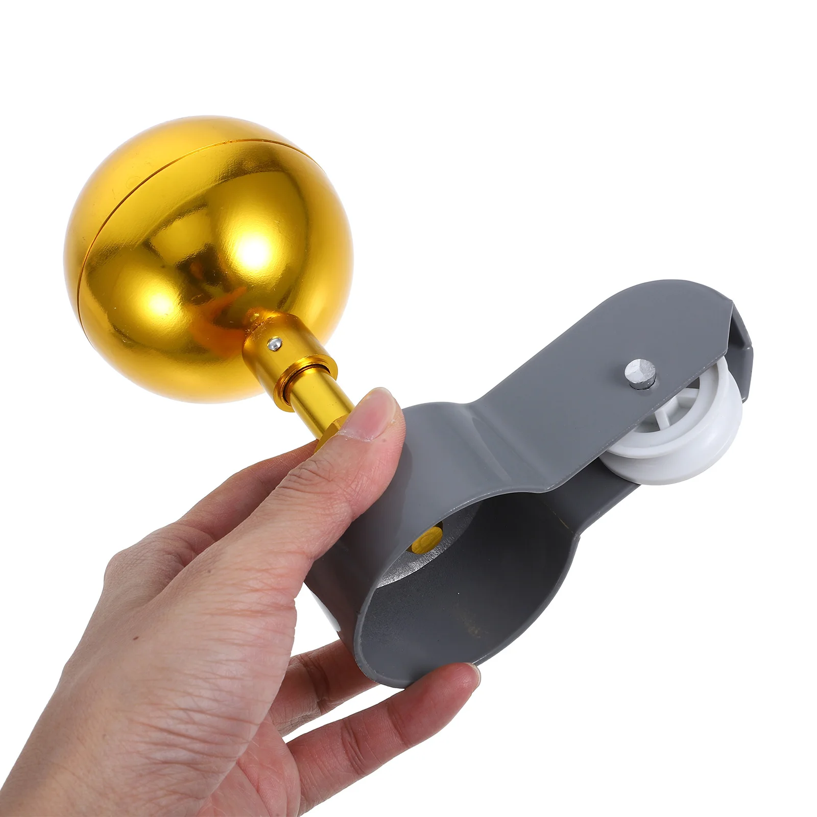 

1 Set Aluminum Alloy Flagpole Ornament Pulley Head Replacement Ball Topper Durable Outdoor Decoration Hardware Accessories For