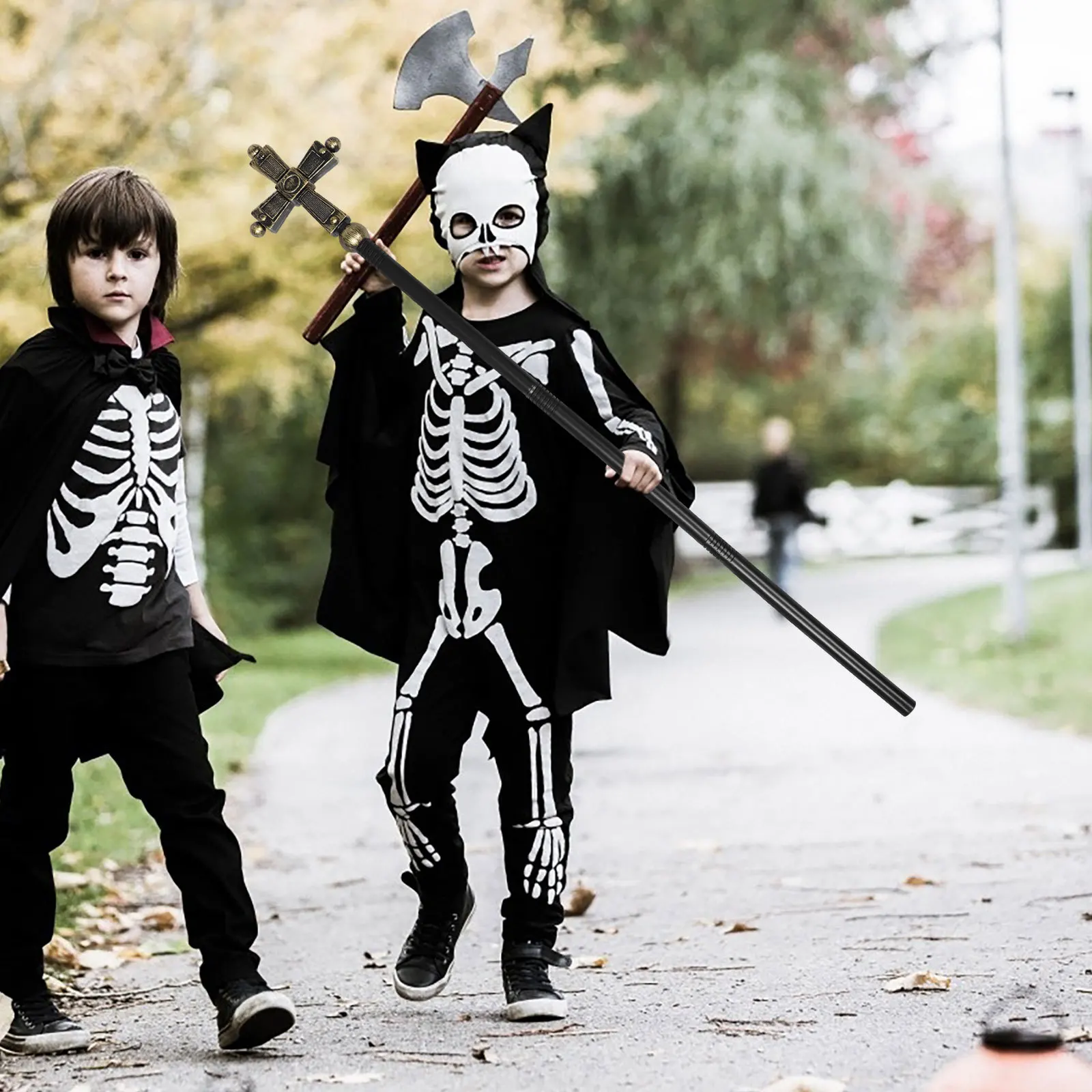 Staff Prop For Halloween Cosplay Halloween Cosplay Accessory Prop Religious Costume Wizard Role Play Accessory Decor Kids