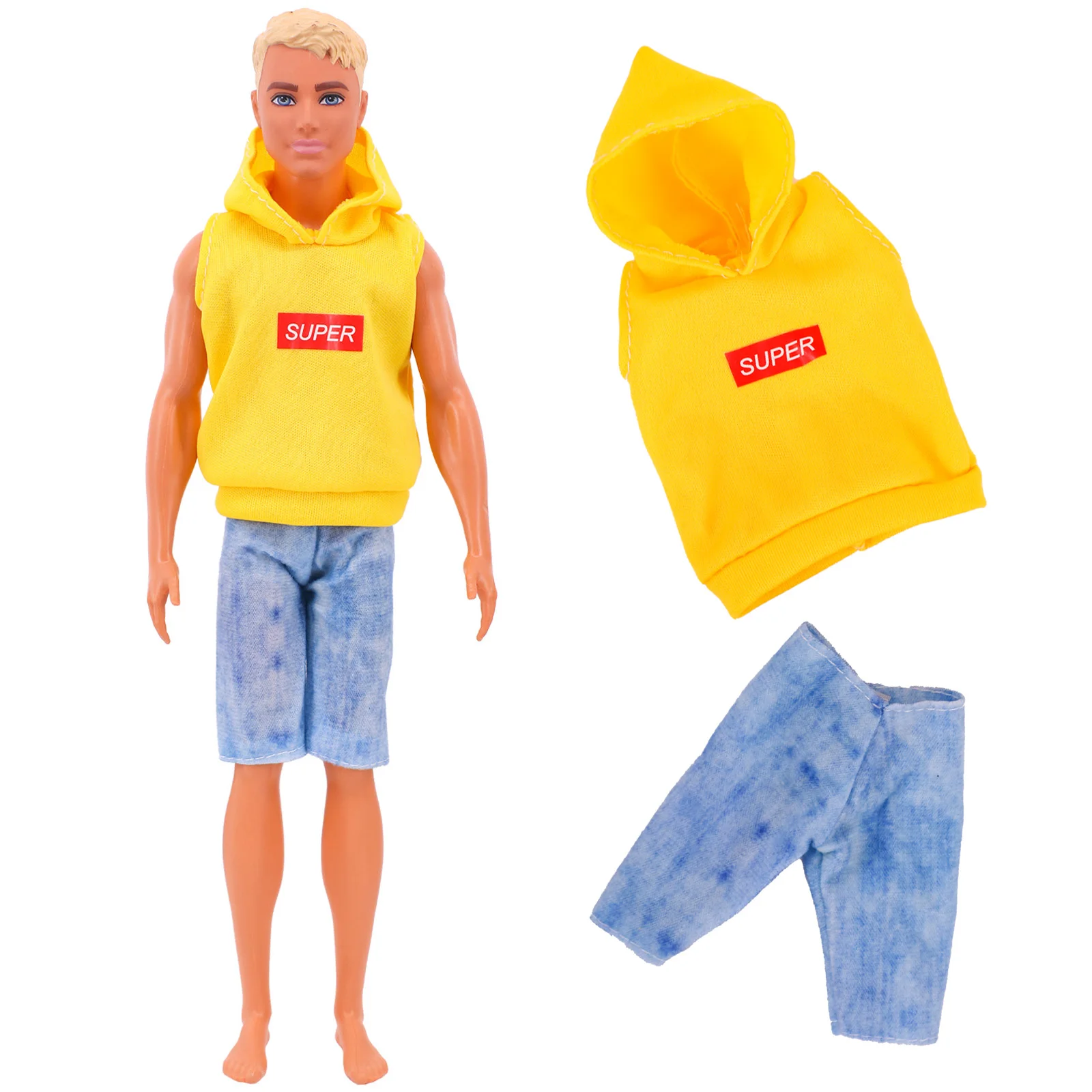 Prince Ken Doll Clothes Accessories Fashion Casual Outfit Hoodie Ken Dolls Boy Children\'s Birthday Gifts For Barbiees Boyfriend