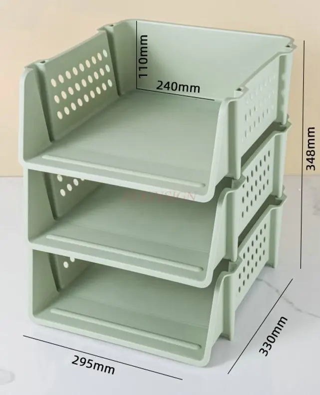 1 portadocumenti per archiviazione desktop da ufficio può impilare cartelle, scatole di immagazzinaggio e organizzazione dei dati con più strati di archiviazione