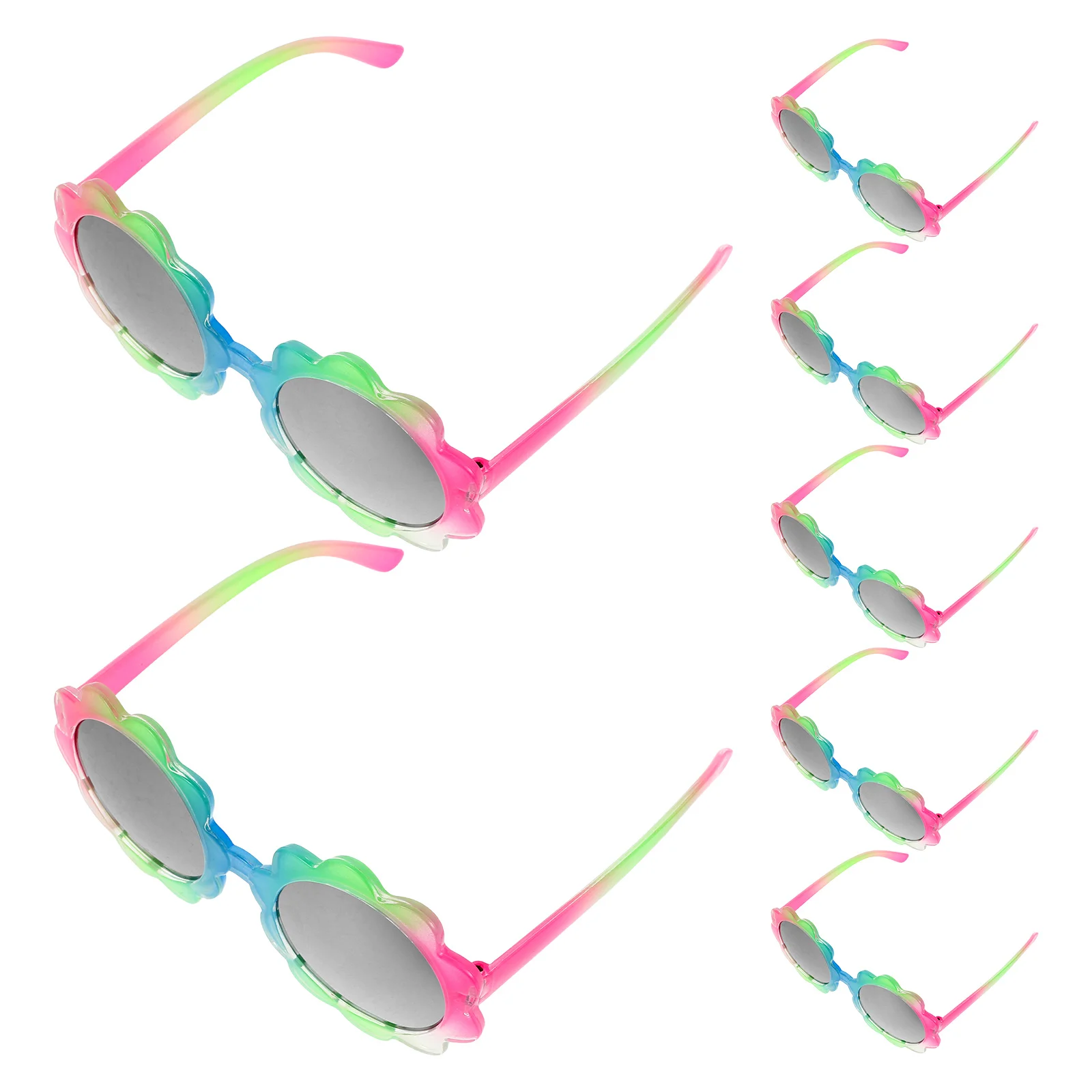 

7pcs Sunglasses Bulk Sunflower Flower Eyewear For Uv Protection Gradient Lenses Cartoon Design Party Favors Goodie