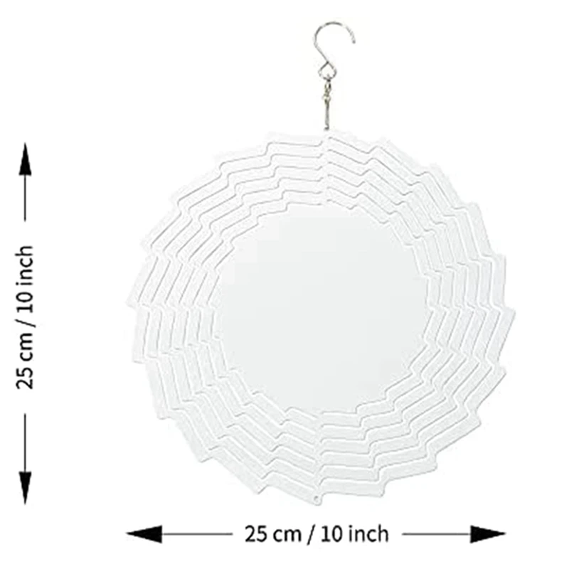 

2Pack Sublimation Wind Spinner Blanks Hanging Wind Spinners 10 Inch For Outdoor Decoration