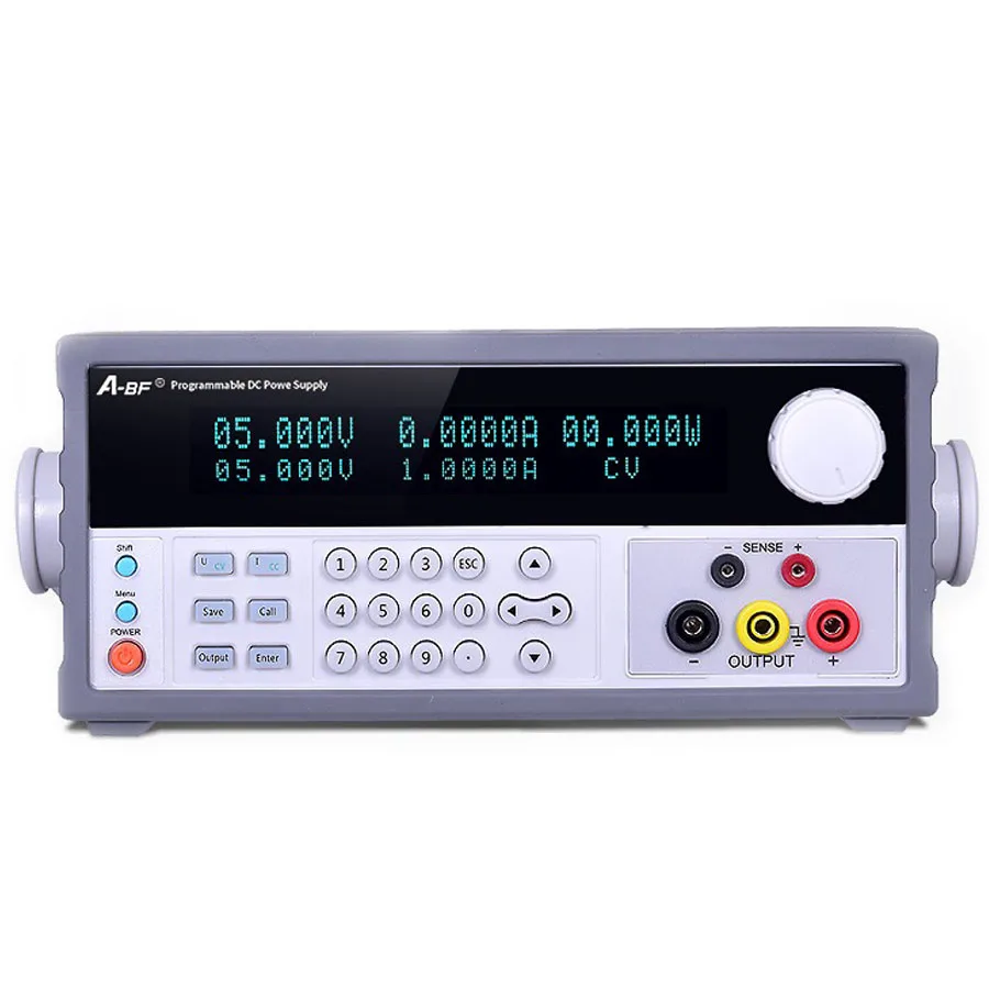 Fuente de alimentación CC programable de alta precisión, A-BF, control de programa de onda baja, resolución 1mV 0,1ma Pantalla VFD de 5 bits