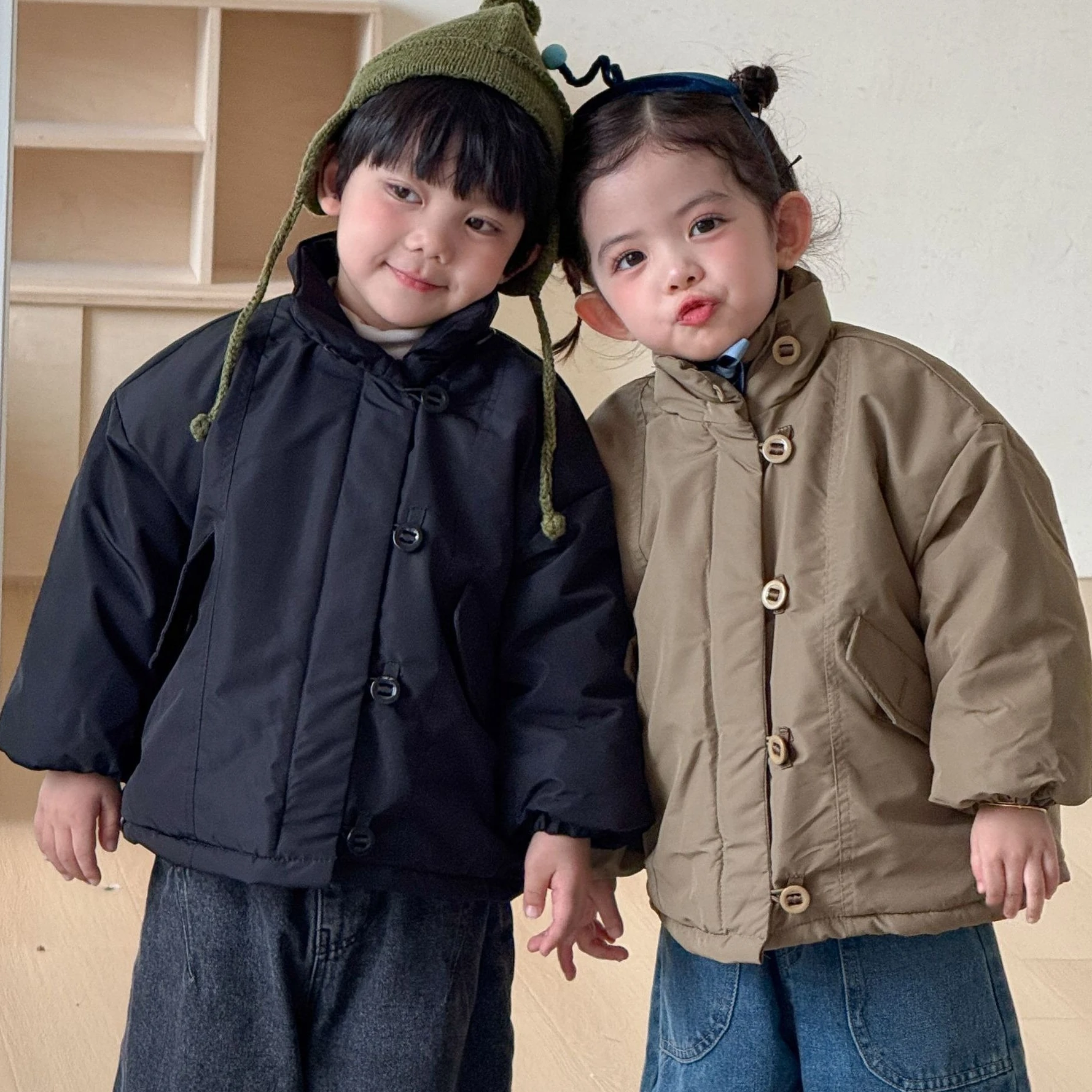 Cotton Clothes 2027 Autumn And Winter New Children's Clothing Korean Style Boys And Girls Warm And Thick Cotton Clothes