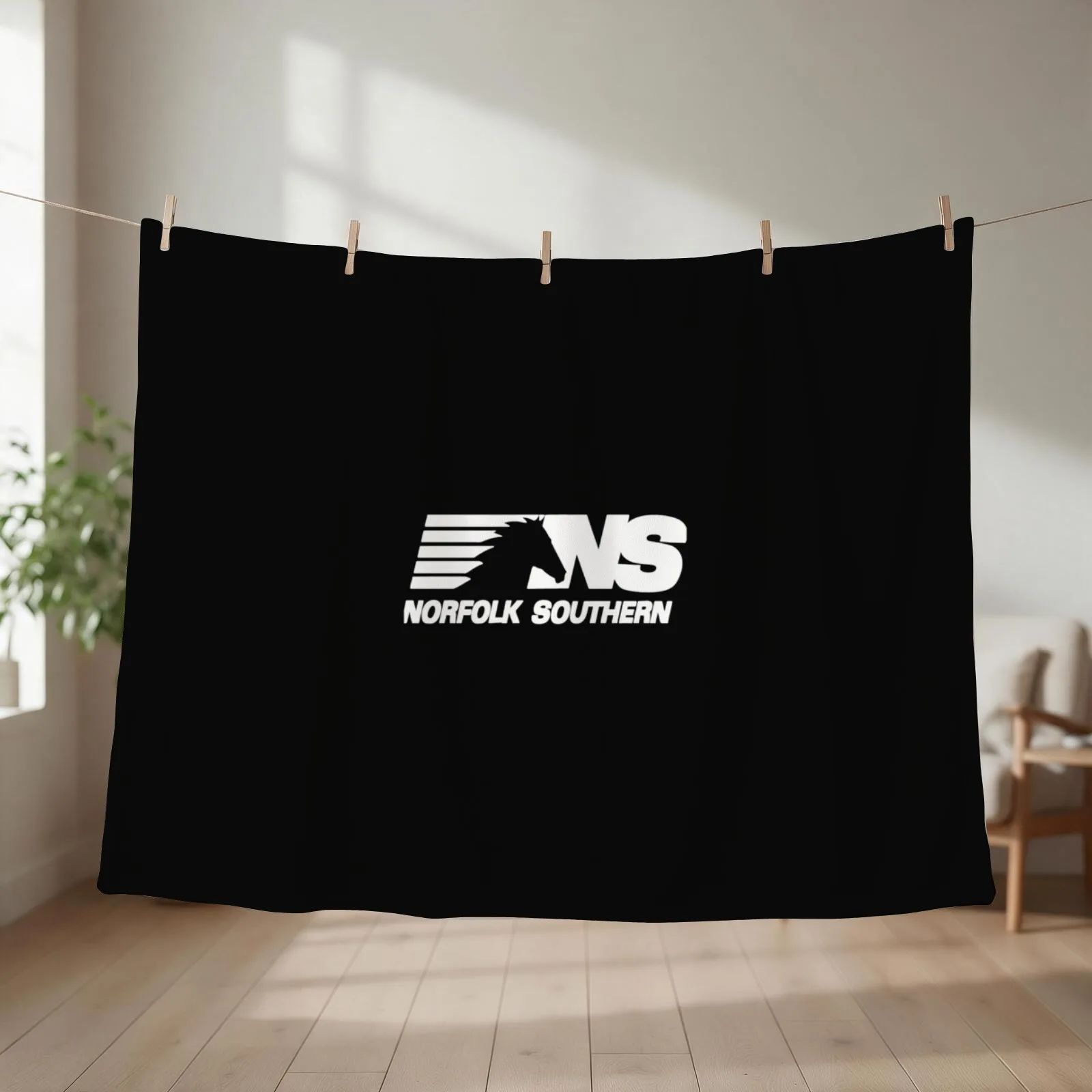 Norfolk Southern Railway Throw Blanket couch cozy soft plush fuzzy picnic outdoor blanket