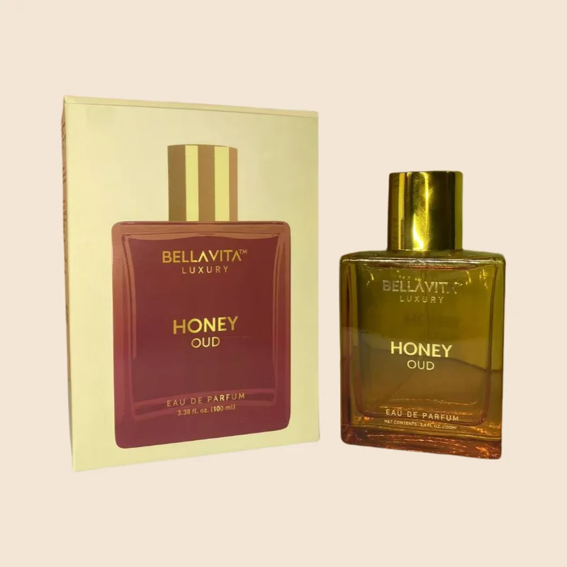 BELLAVITA HONEY OUD Neutrale Parfum - Rijke Honing-Oud Mengsel, 100ml Luxe Eau de Parfum