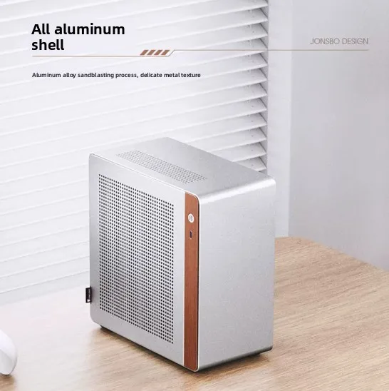 NV10 Aluminum ITX Mini PC Case A4 Small Form Factor Chassis Desktop Computer Case for Gaming HTPC Portable DIY Build
