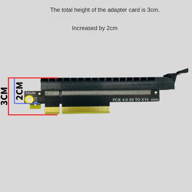 محول PCI-E 4.0x8 إلى موصل فتحة x16 وحدة معالجة الرسومات وحدة معالجة الرسومات SSD محول حماية PCB PCI Express 4.0 PCIE 8x 16x GEN4 بطاقة الناهض