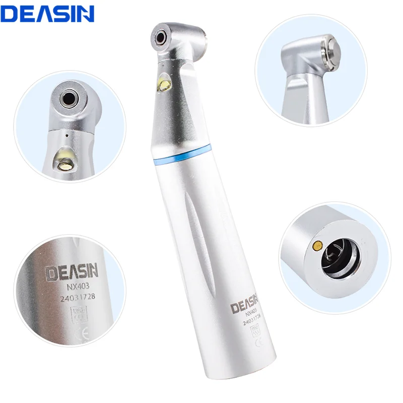 

Dental LED Low Speed Contra Angle Handpiece Inner Water Spary E-Type coupler 1:1 ratio Push Button dentistry Tool